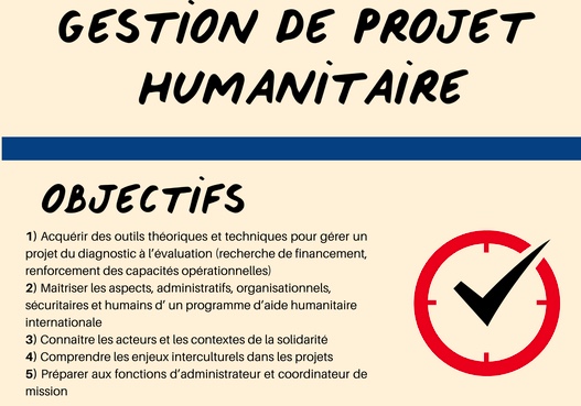 Formation Gestion de projet humanitaire 3-7 avril 2023 à Grenoble (disponible aussi à distance)